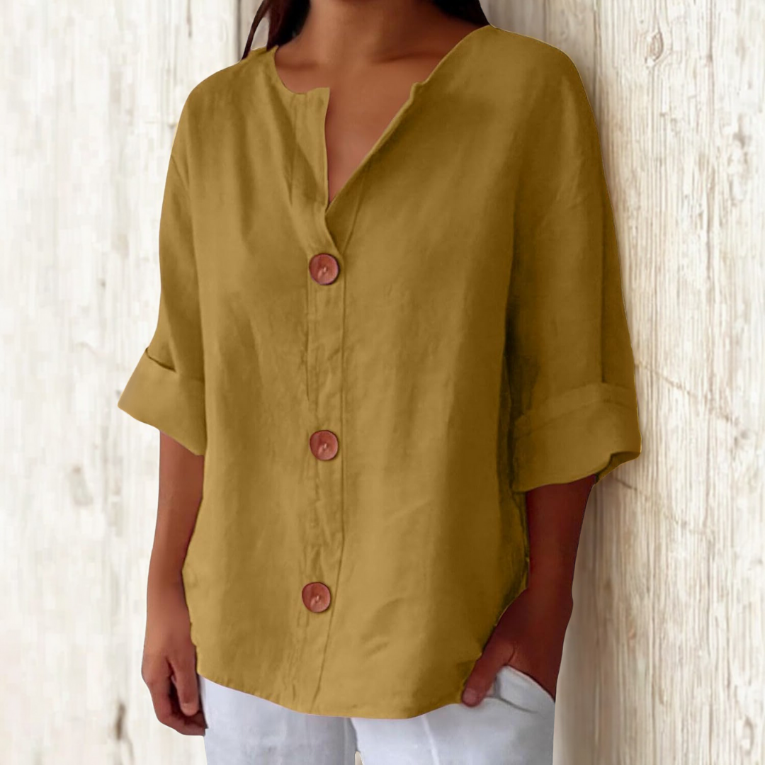 Lynn™ | Linen Breathable Blouse with a Soft Relaxed Fit