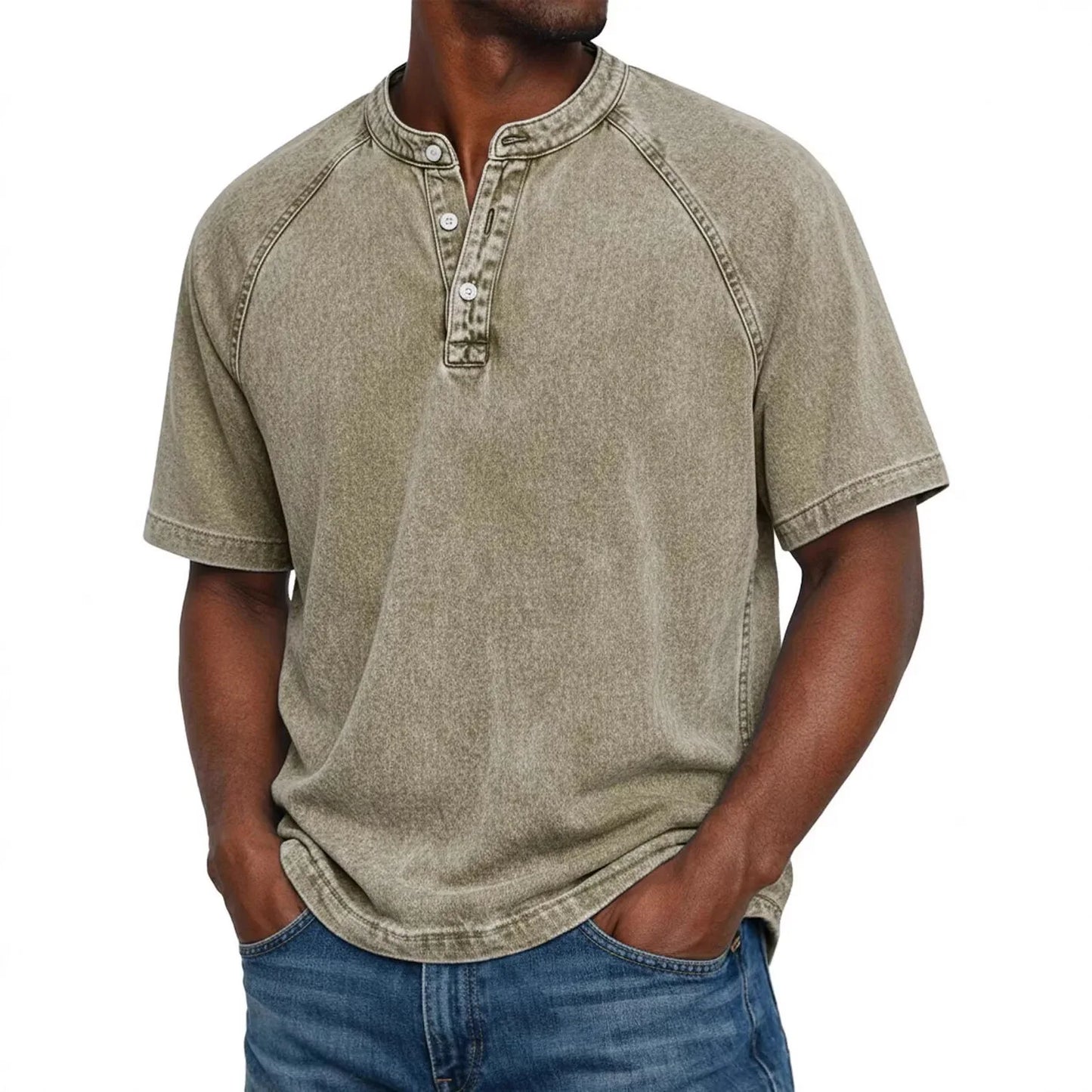 Zaviero™ Vintage Button-Up Shirt for Men