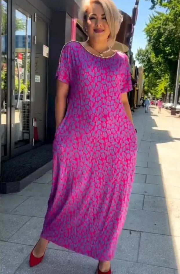 Caynora™ | Plus Size Printed Dress