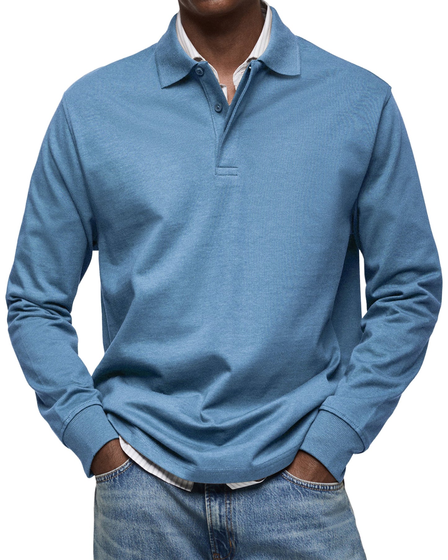 Marius™ | Casual Long Sleeve Polo Shirt