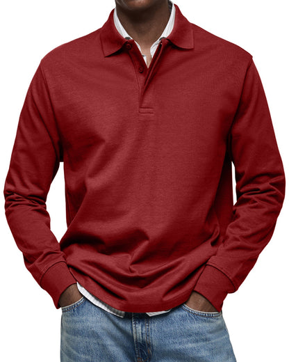 Marius™ | Casual Long Sleeve Polo Shirt