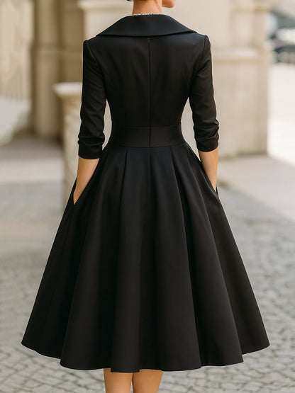 Lina - Midi Satin Dress