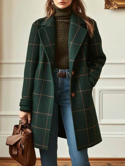 Serena | Classic Fitted Check Coat