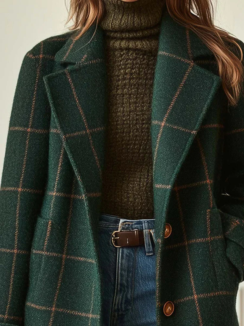 Serena | Classic Fitted Check Coat