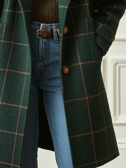 Serena | Classic Fitted Check Coat
