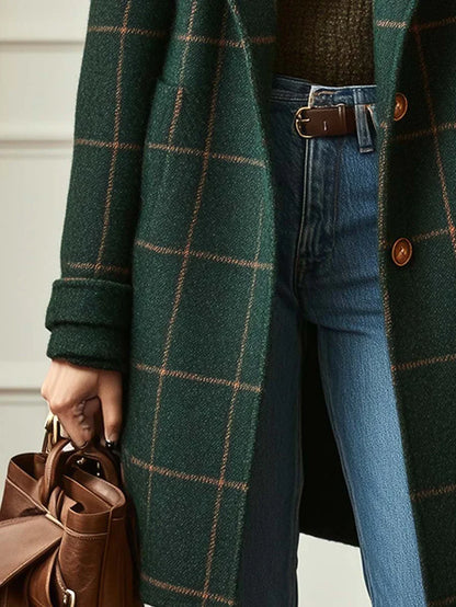 Serena | Classic Fitted Check Coat