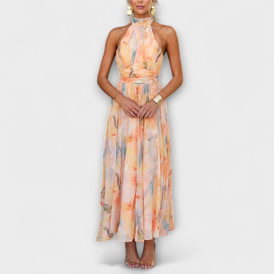 Ofelia | Watercolor Printed Maxi Dress