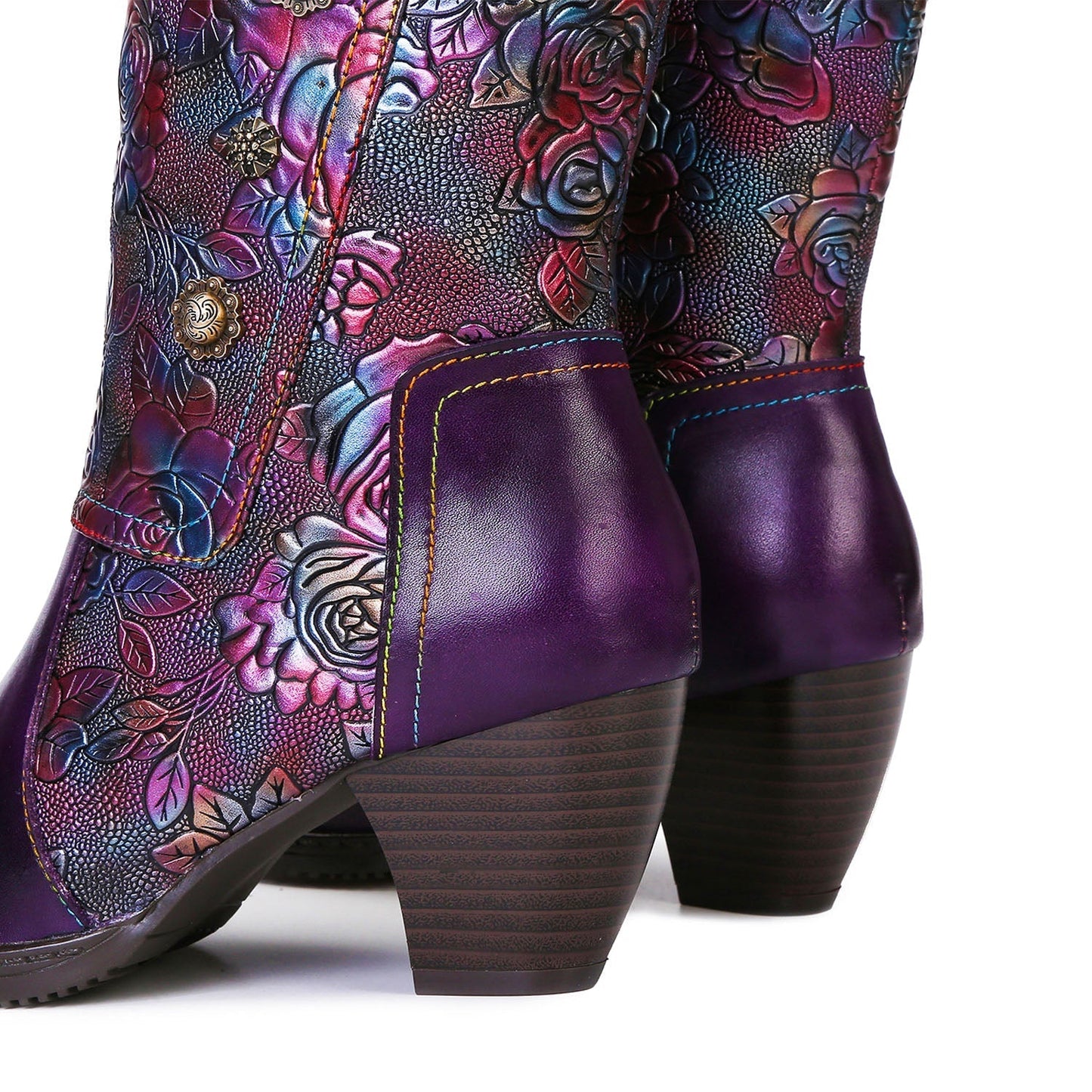 Retro Printed Hand-made Boots