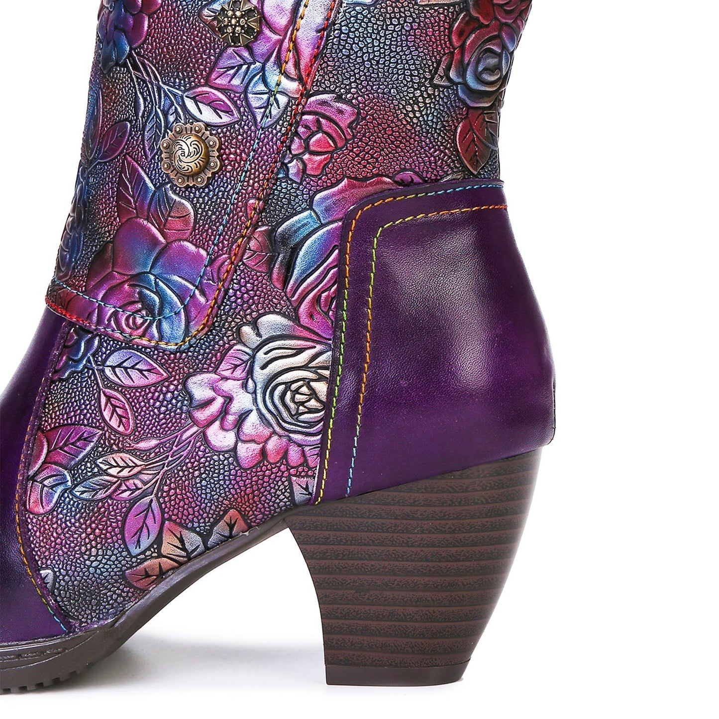 Retro Printed Hand-made Boots