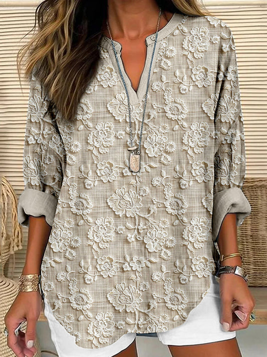 Yvaine™ | Casual Retro Floral Graphic Shirt