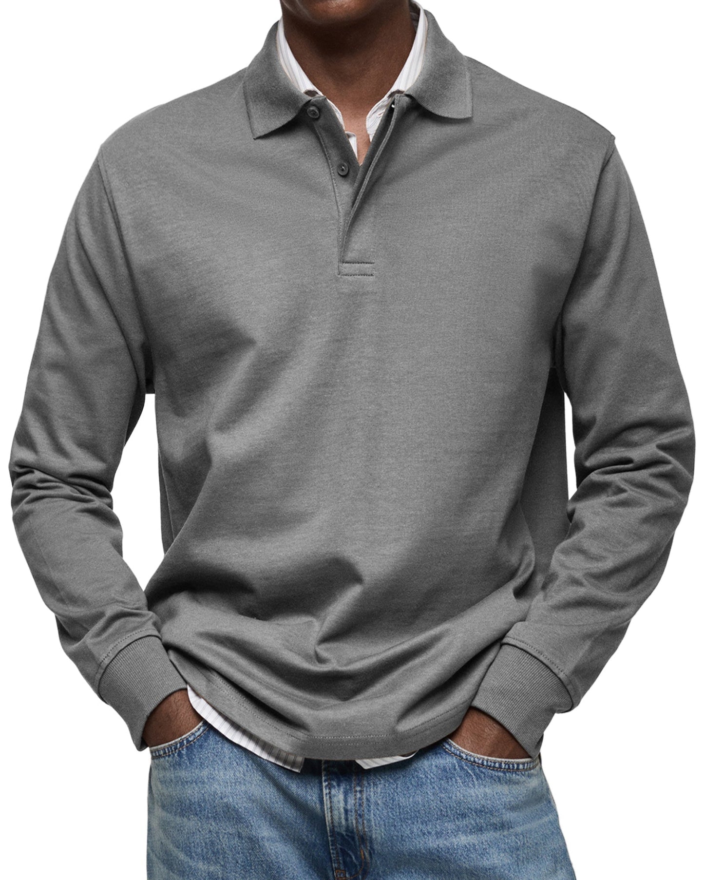 Marius™ | Casual Long Sleeve Polo Shirt