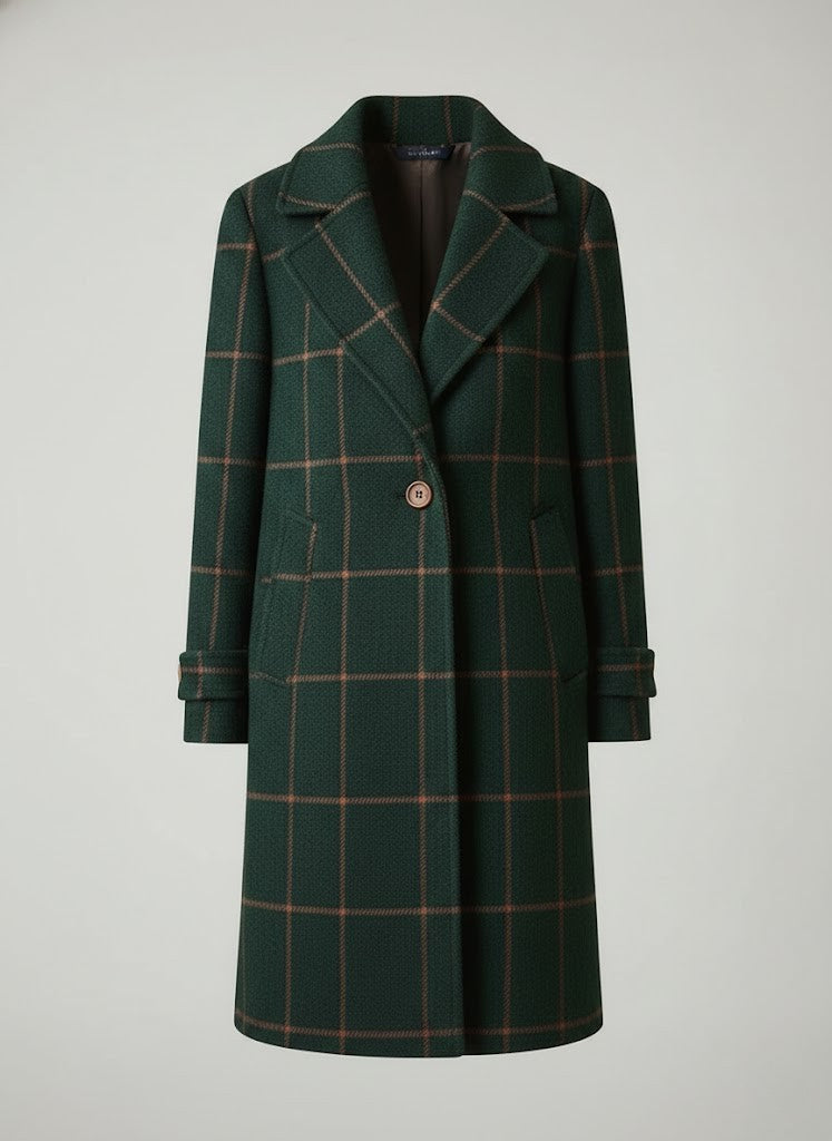 Serena | Classic Fitted Check Coat