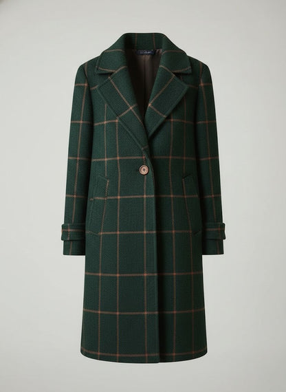 Serena | Classic Fitted Check Coat