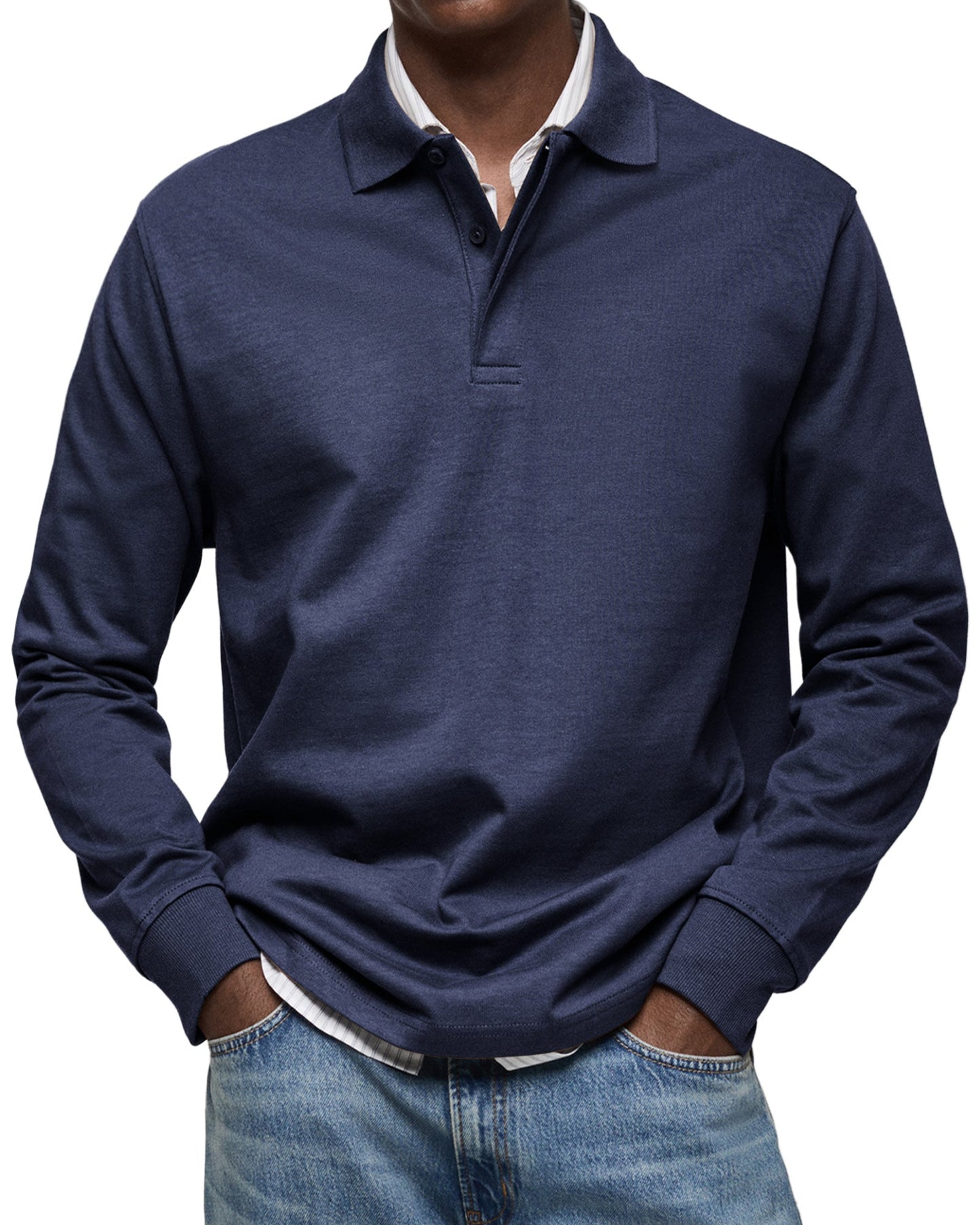 Marius™ | Casual Long Sleeve Polo Shirt