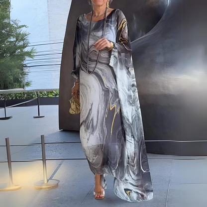 BIANCA / ELEGANT SILK CHIFFON DRESS