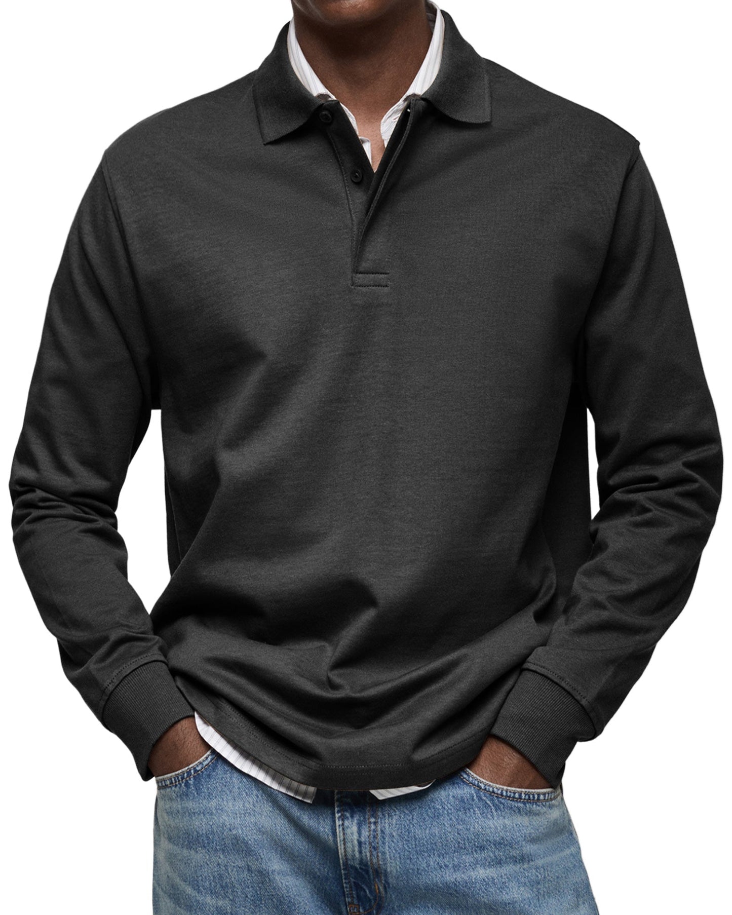 Marius™ | Casual Long Sleeve Polo Shirt