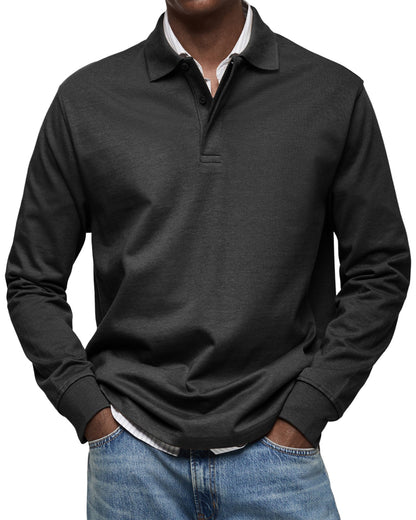 Marius™ | Casual Long Sleeve Polo Shirt