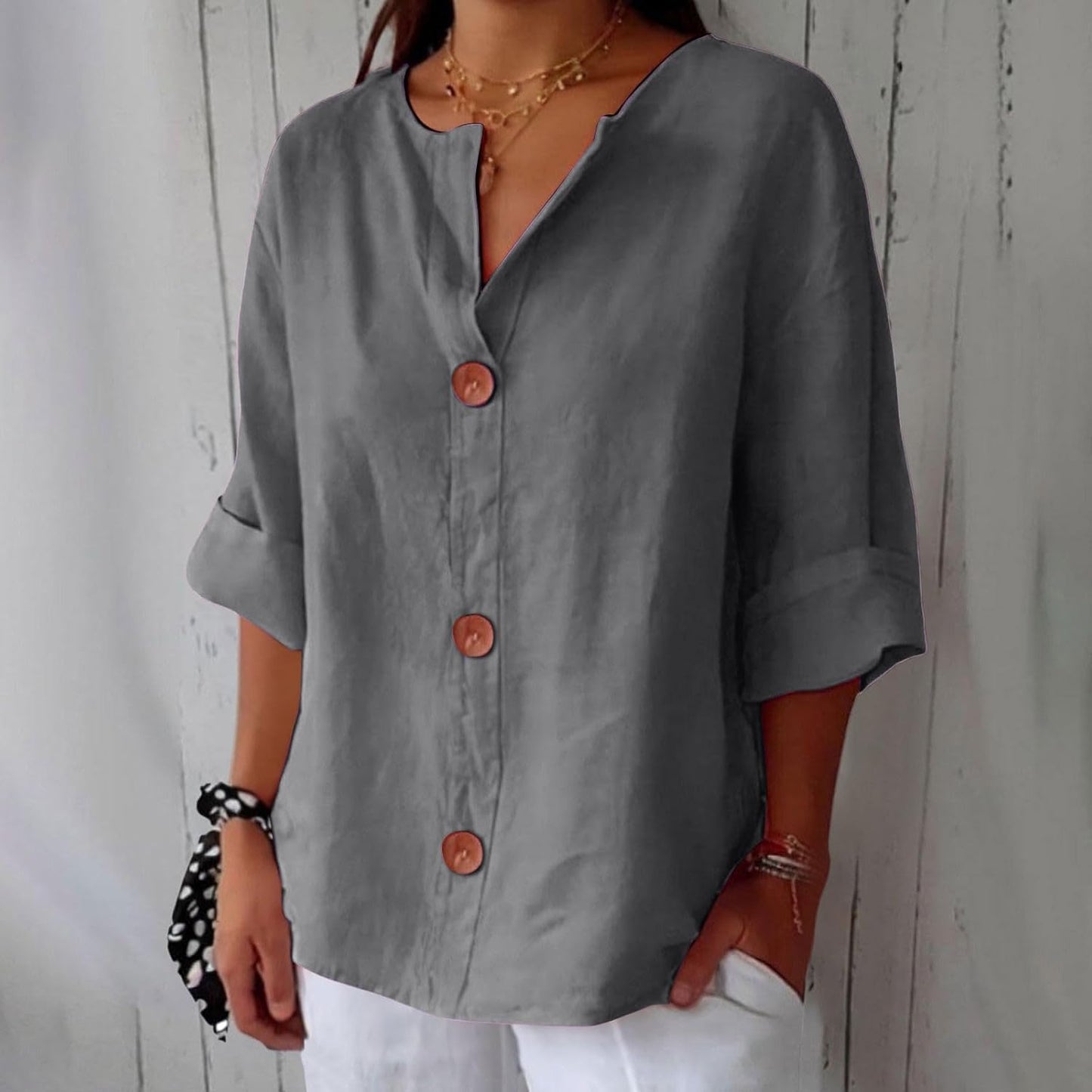 Lynn™ | Linen Breathable Blouse with a Soft Relaxed Fit