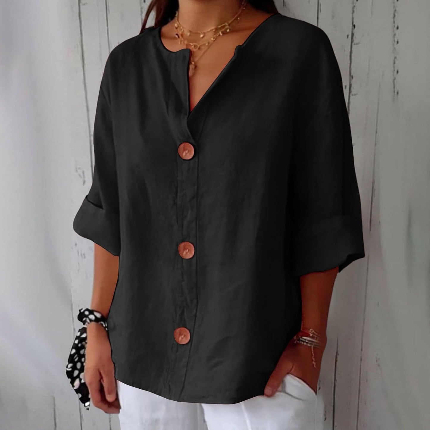 Lynn™ | Linen Breathable Blouse with a Soft Relaxed Fit