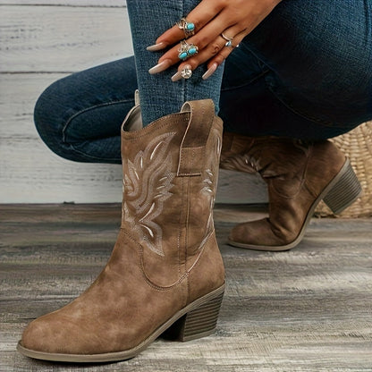 Teana | Western Mid Calf Boots