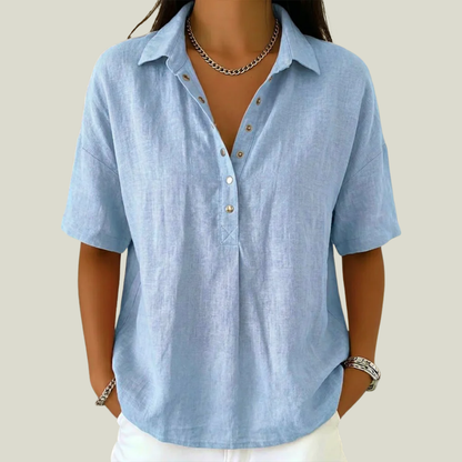 Nina - Soft-Touch Collared Blouse