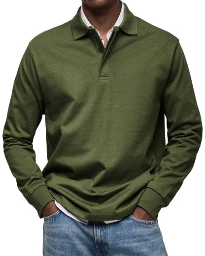 Marius™ | Casual Long Sleeve Polo Shirt