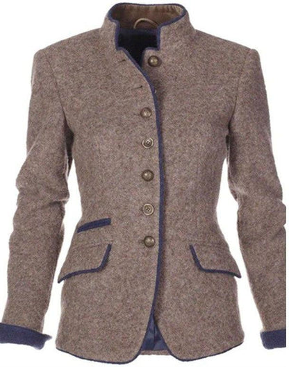 Vicky - Elegant cardigan with high collar