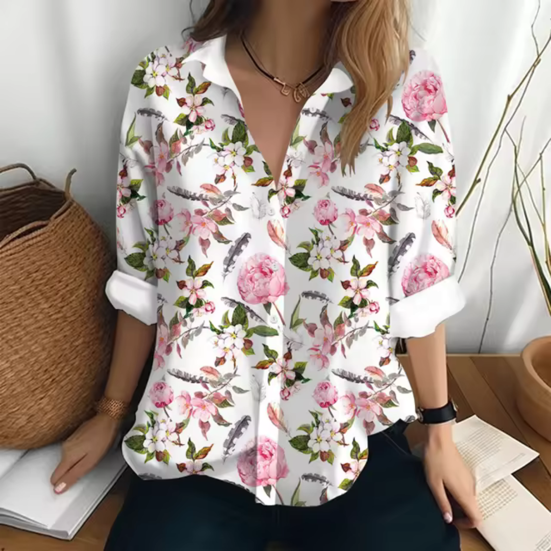 Fleur™ | Relaxed Floral Print Blouse