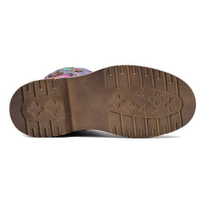 Retro Handmade Leather Flat Bottomed Boots