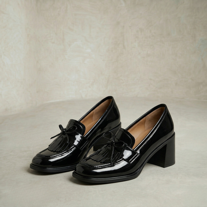 Lucia | Block Heel Loafer Pumps