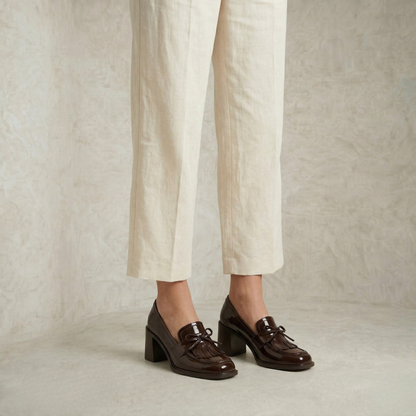 Lucia | Block Heel Loafer Pumps