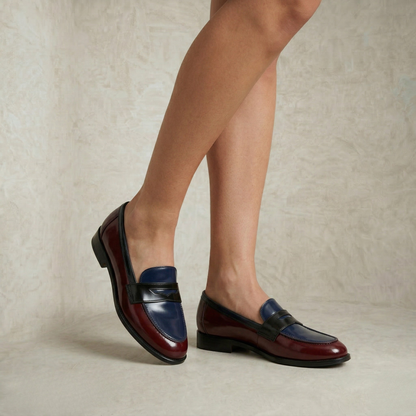 Maria | Tricolor Classic Loafers
