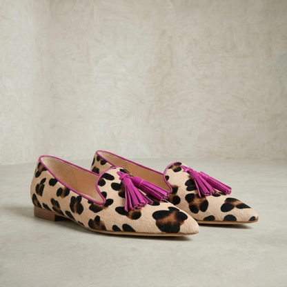 Martha | Metallic Accent Loafers