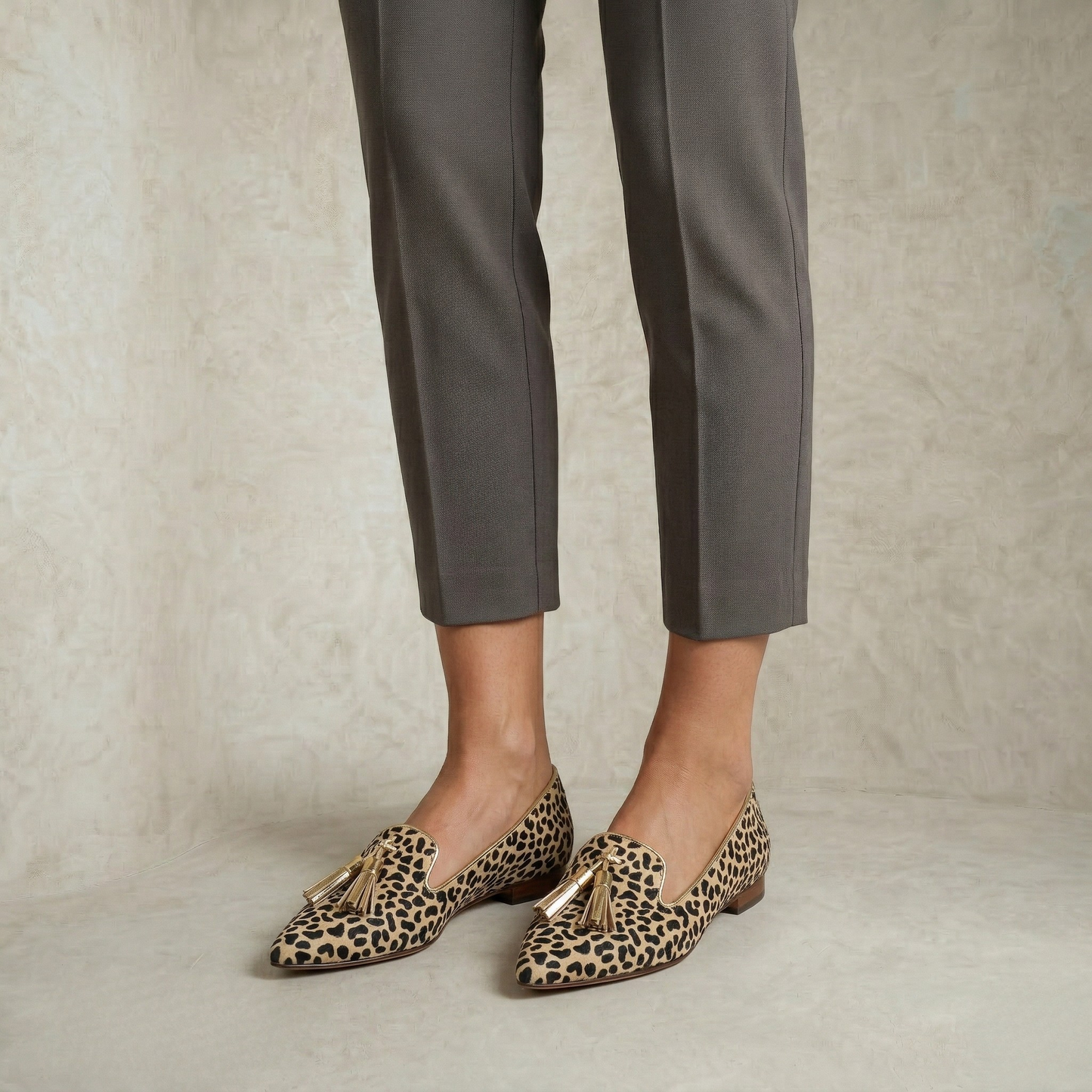 Martha | Metallic Accent Loafers