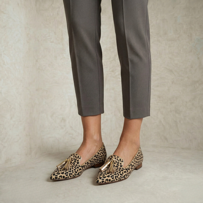 Martha | Metallic Accent Loafers