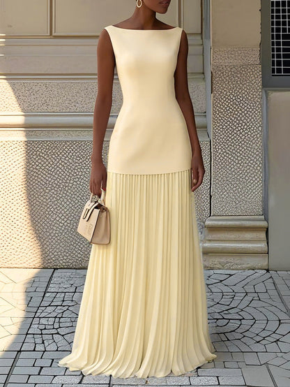 Serena™ | Refined Pleated Maxi Dress