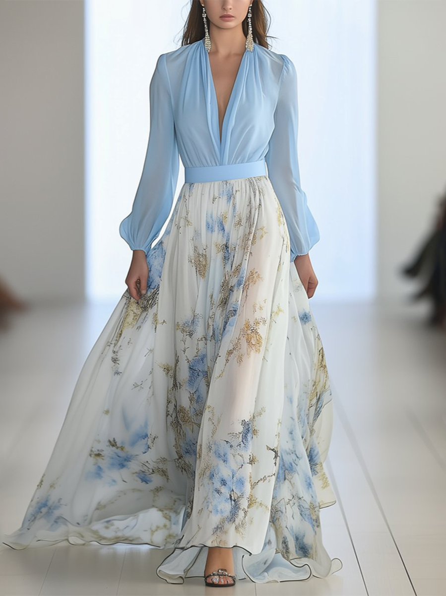Elda™ | Maxi Dress with Dazzling Floral Print