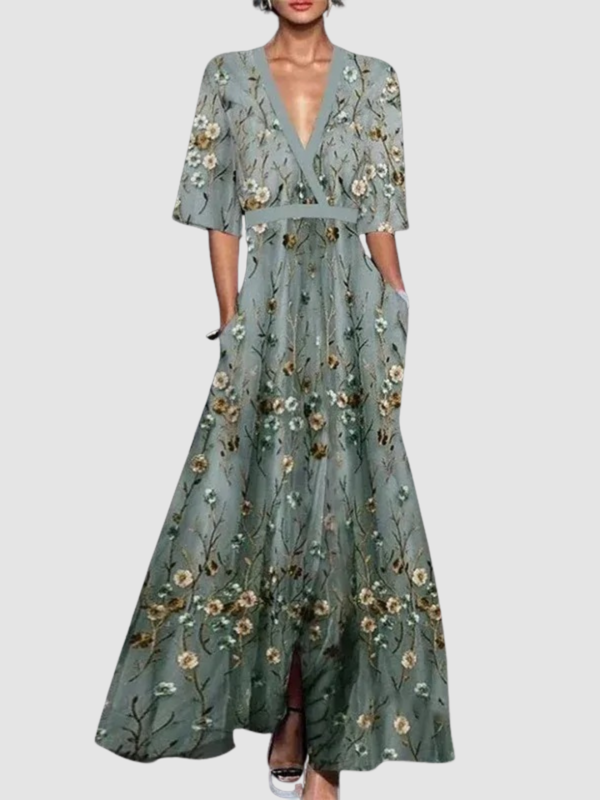 Olyvia™ | Elegant long floral dress