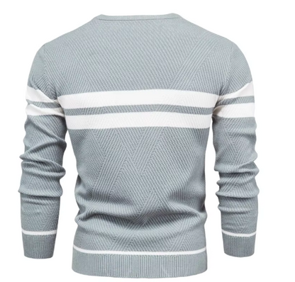 Adriaan™ | Modern Men's Jumper with Stripe Design
