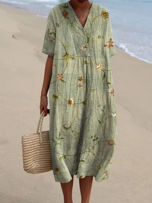 Aspen - Casual Flowy Floral Art Dress