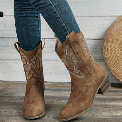 Teana | Western Mid Calf Boots