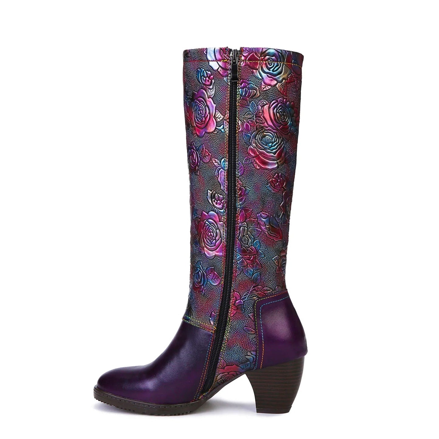 Retro Printed Hand-made Boots