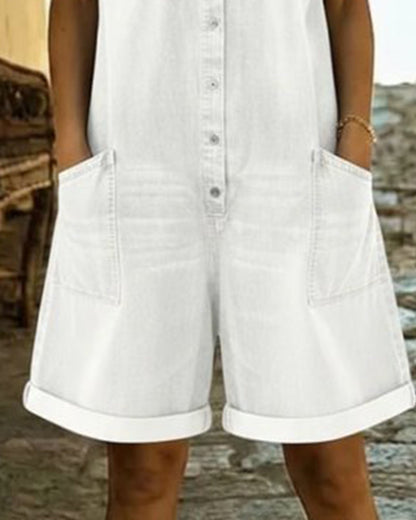 Delya - Short Sleeve Playsuit Dress