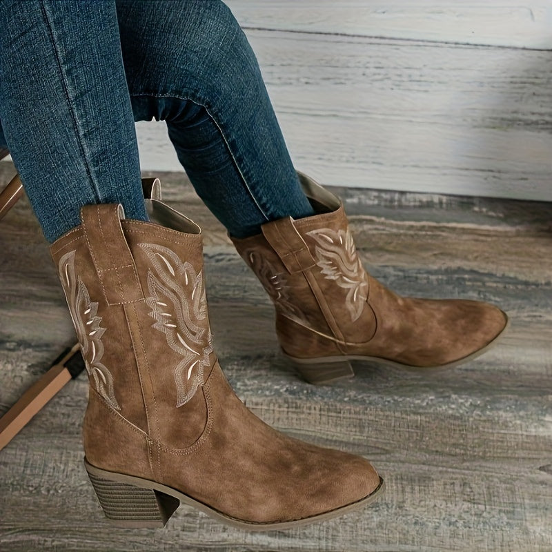 Teana | Western Mid Calf Boots