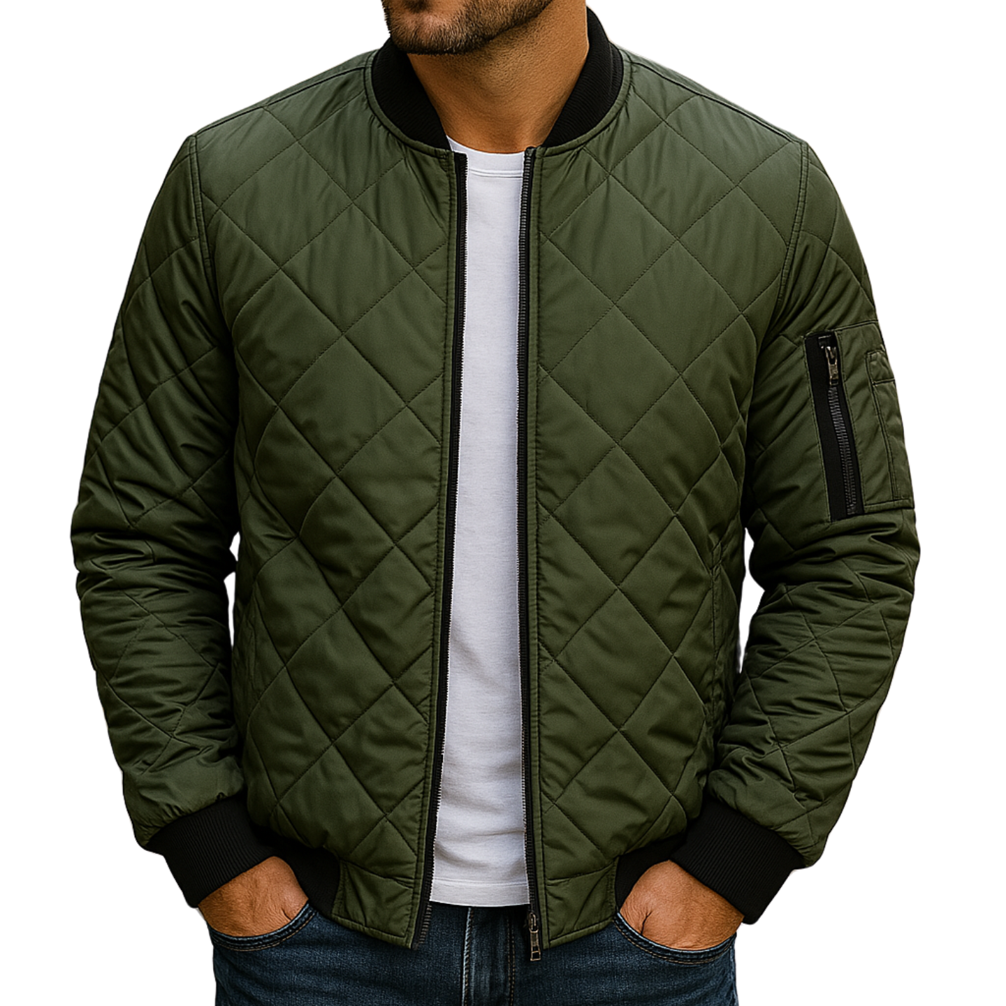 Tanner - Quilted Bomber Jacket