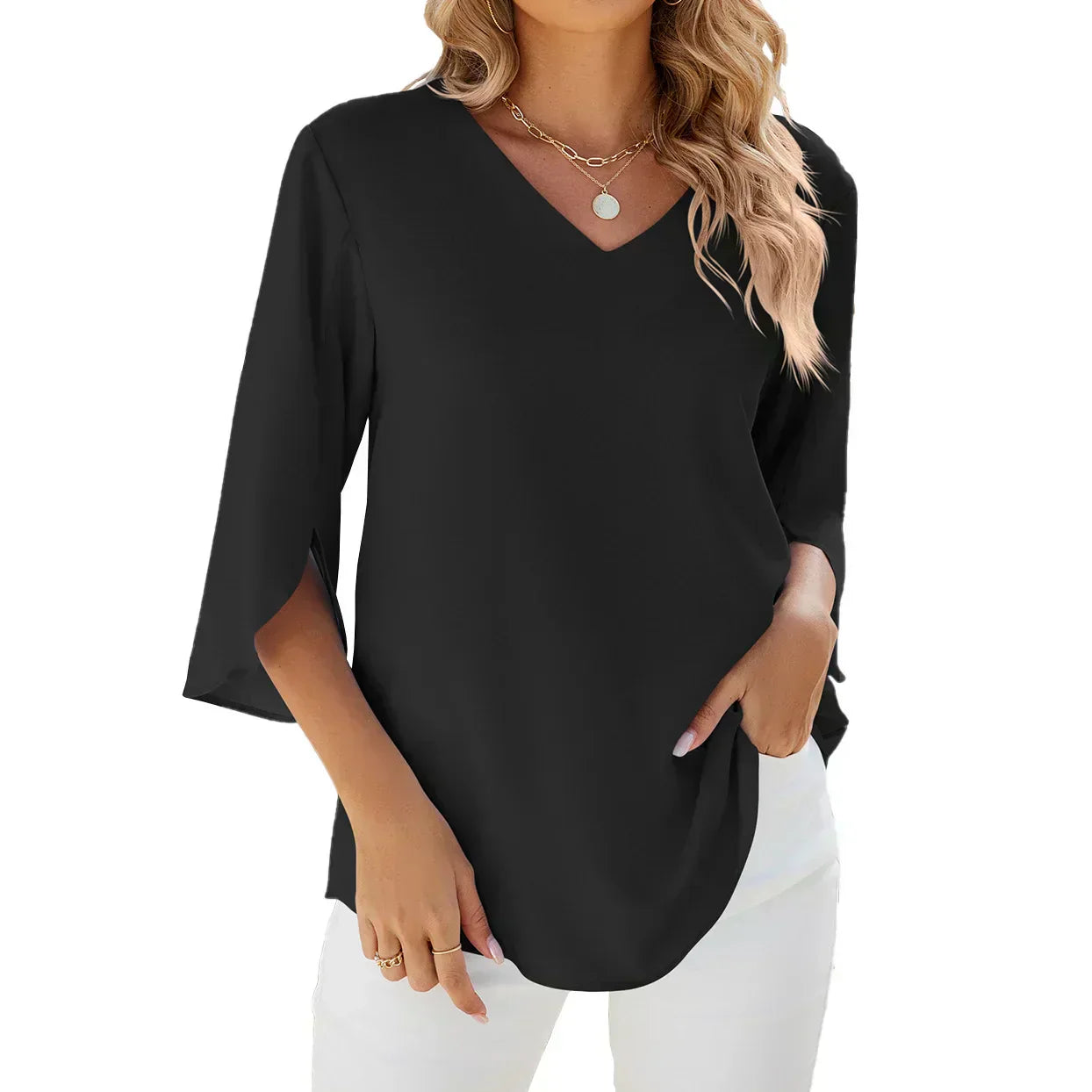 Cara™ | V-neck Lightweight Top