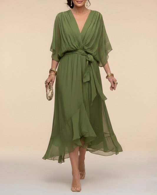 Arabella | Flowing V-Neck Silhouette Dress