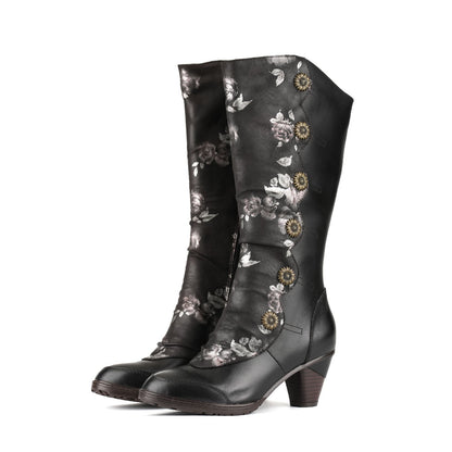 Vintage Handmade Real Leather Boots