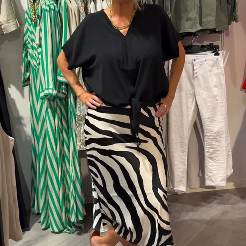 Karen™ | Women's Knot Blouse (Midi Skirt Set)