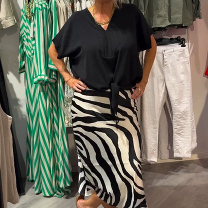Karen™ | Women's Knot Blouse (Midi Skirt Set)